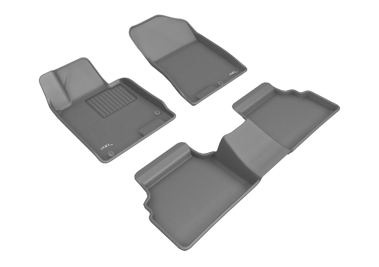 3D MAXpider L1HY10301501 KAGU Floor Mat; Gray; Front Row; 2nd Row; 3D MAXpider L1HY10301501