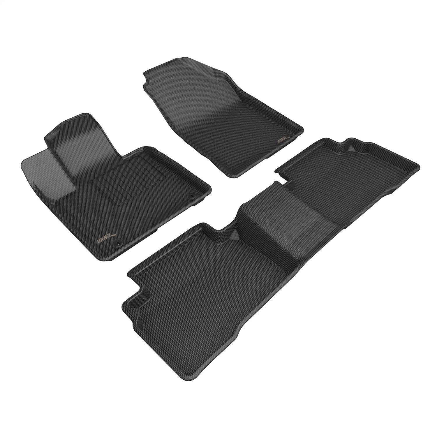3D MAXpider L1HY13501509 KAGU Floor Mat; Black; 5 pc.; 2 pc. Front Row; 3 pc. 2nd Row; 3D MAXpider L1HY13501509