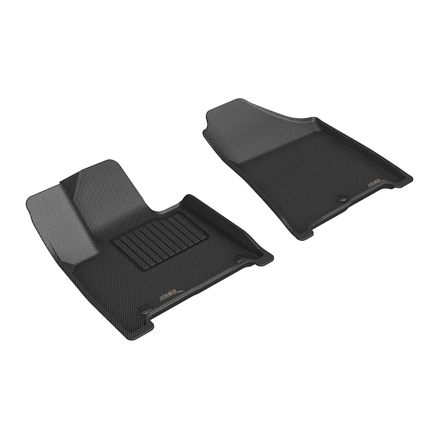 3D MAXpider L1HY15411509 KAGU Floor Mat; Black; 2 pc. Front Row; 3D MAXpider L1HY15411509