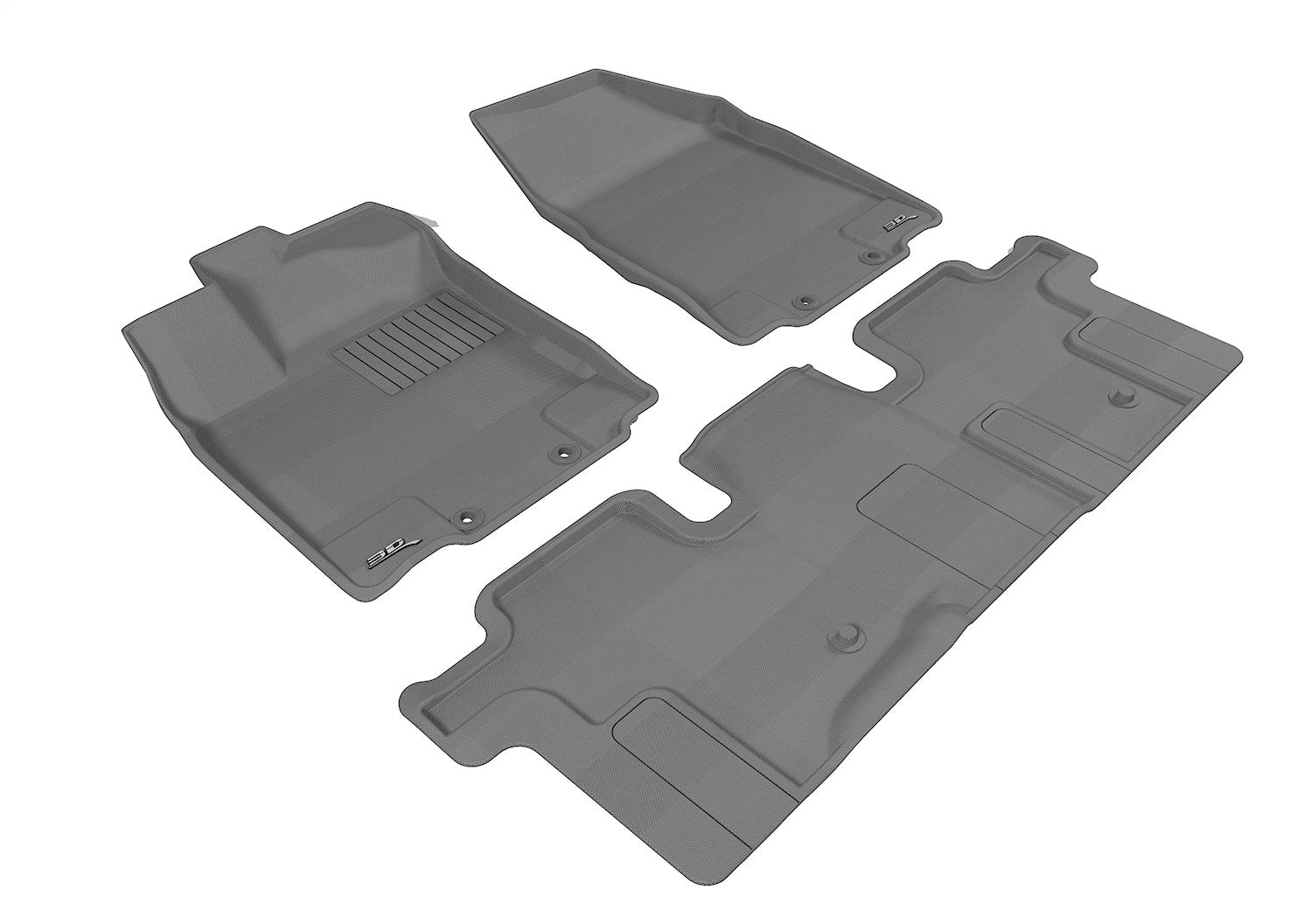 3D MAXpider L1IN01101501 KAGU Floor Mat; Gray; 4 pc.; Front and Rear; Not For Use w/3rd Row Seating; 3D MAXpider L1IN01101501