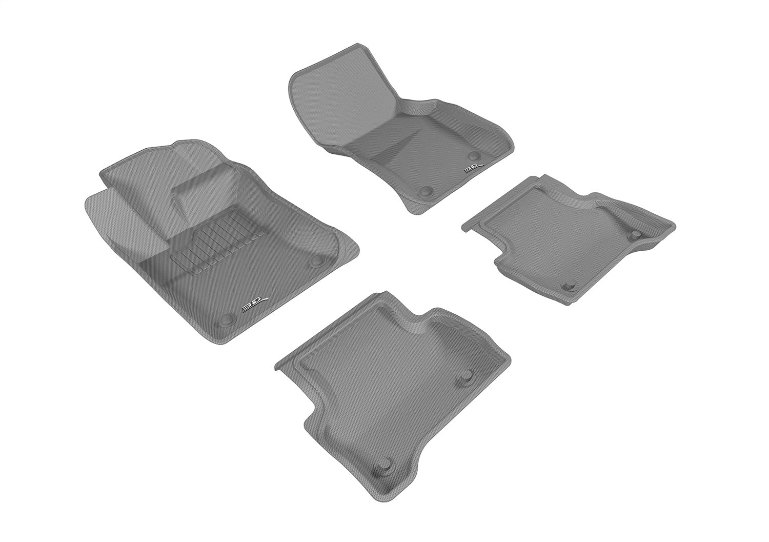 3D MAXpider L1JG00801501 KAGU Floor Mat; Gray; 4 pc.; Front and Rear; [Available While Supplies Last]; 3D MAXpider L1JG00801501