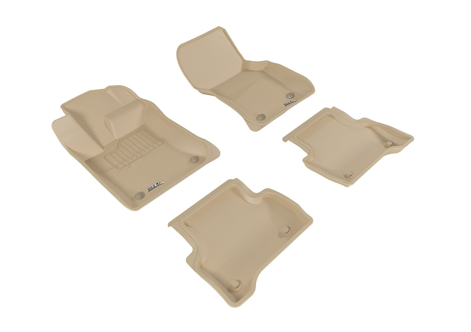 3D MAXpider L1JG00801502 KAGU Floor Mat; Tan; 4 pc.; Front and Rear; [Available While Supplies Last]; 3D MAXpider L1JG00801502
