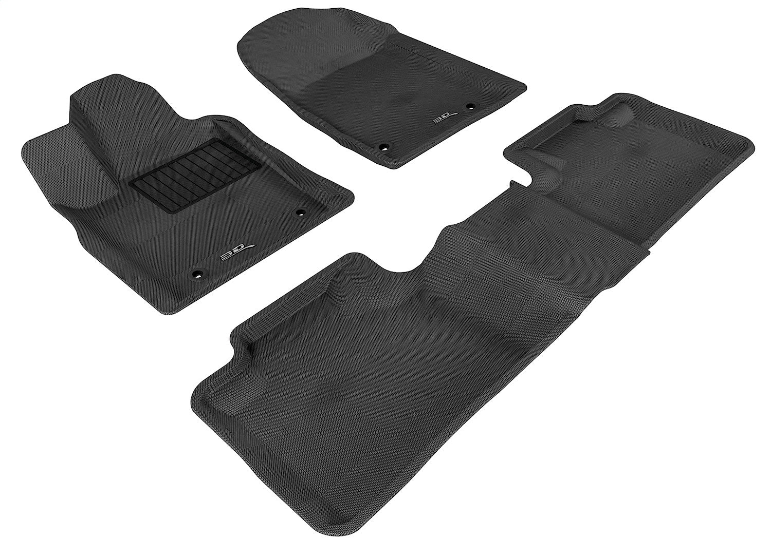 3D MAXpider L1JP00501509 KAGU Floor Mat; Black; 3 pc.; 2 pc. Front Row; 1 pc. 2nd Row; 3D MAXpider L1JP00501509