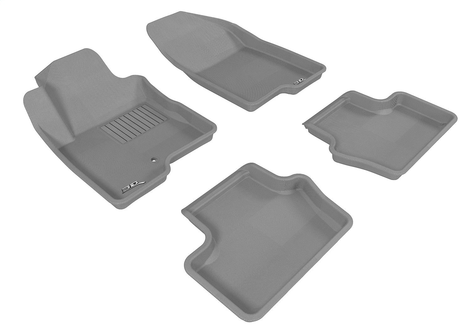 3D MAXpider L1JP00801501 KAGU Floor Mat; Gray; 4 pc.; Front and Rear; w/o Eyelet On Passenger Side; 3D MAXpider L1JP00801501