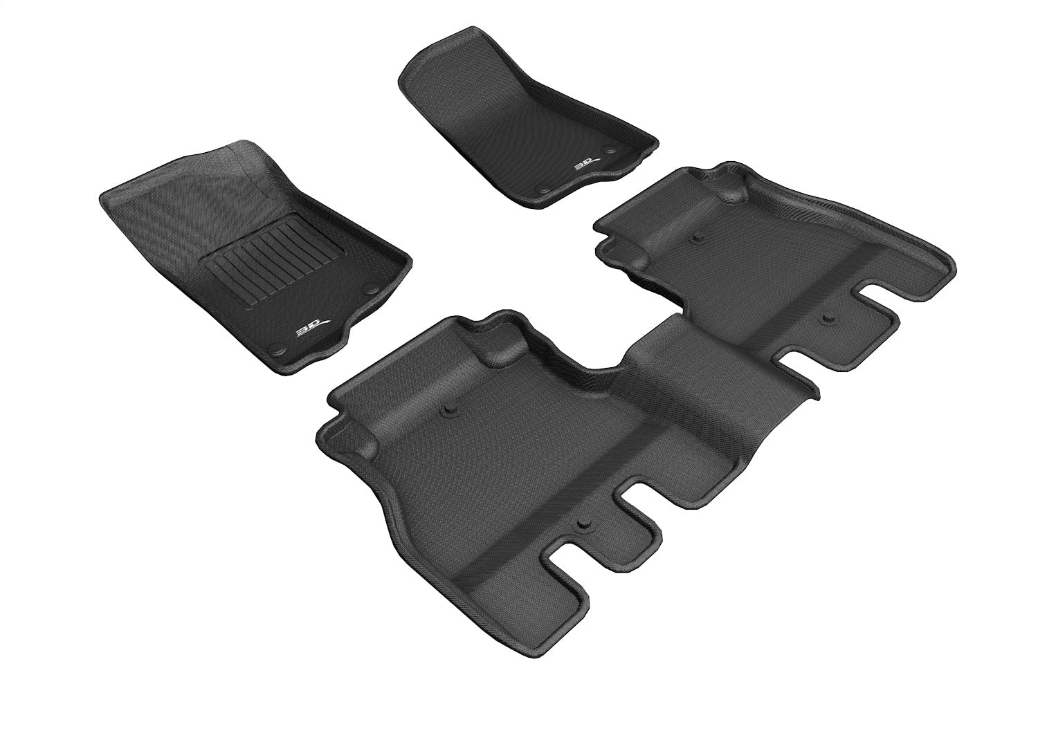 3D MAXpider L1JP01901509 KAGU Floor Mat; Black; 3 pc.; 2 pc. Front Row; 1 pc. 2nd Row; 3D MAXpider L1JP01901509