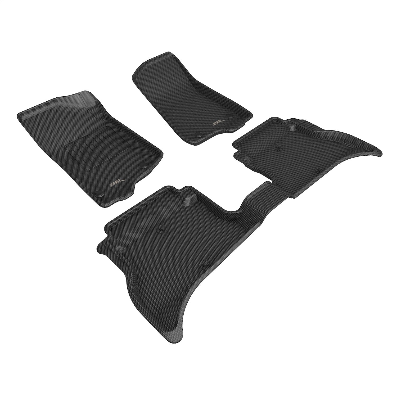 3D MAXpider L1JP02401509 KAGU Floor Mat; Black; 3 pc.; 2 pc. Front Row; 1 pc. 2nd Row; 3D MAXpider L1JP02401509