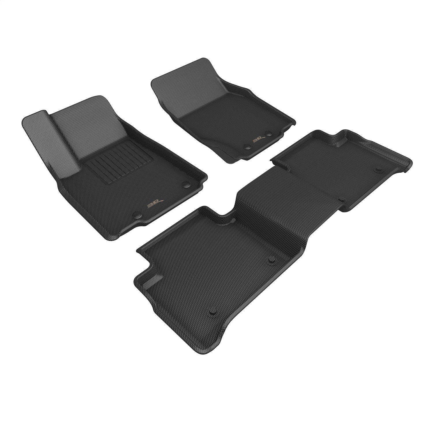 3D MAXpider L1JP03201509 KAGU Floor Mat; Black; 3 pc.; 2 pc. Front Row; 1 pc. 2nd Row; 3D MAXpider L1JP03201509