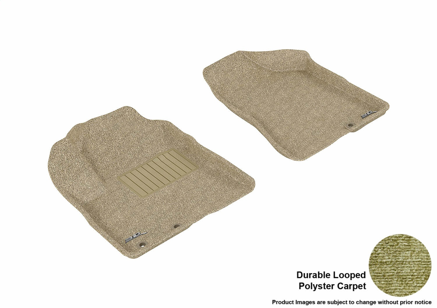 3D MAXpider L1KA00912202 CLASSIC Floor Mat; Tan; 2 pc.; Front; [Available While Supplies Last]; 3D MAXpider L1KA00912202