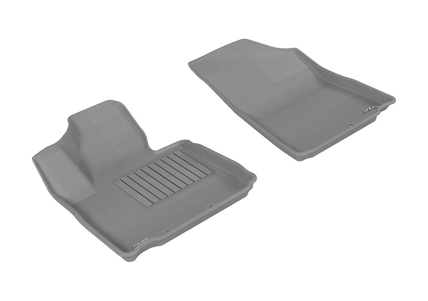 3D MAXpider L1KA01611501 KAGU Floor Mat; Gray; 2 pc.; Front; [Available While Supplies Last]; 3D MAXpider L1KA01611501