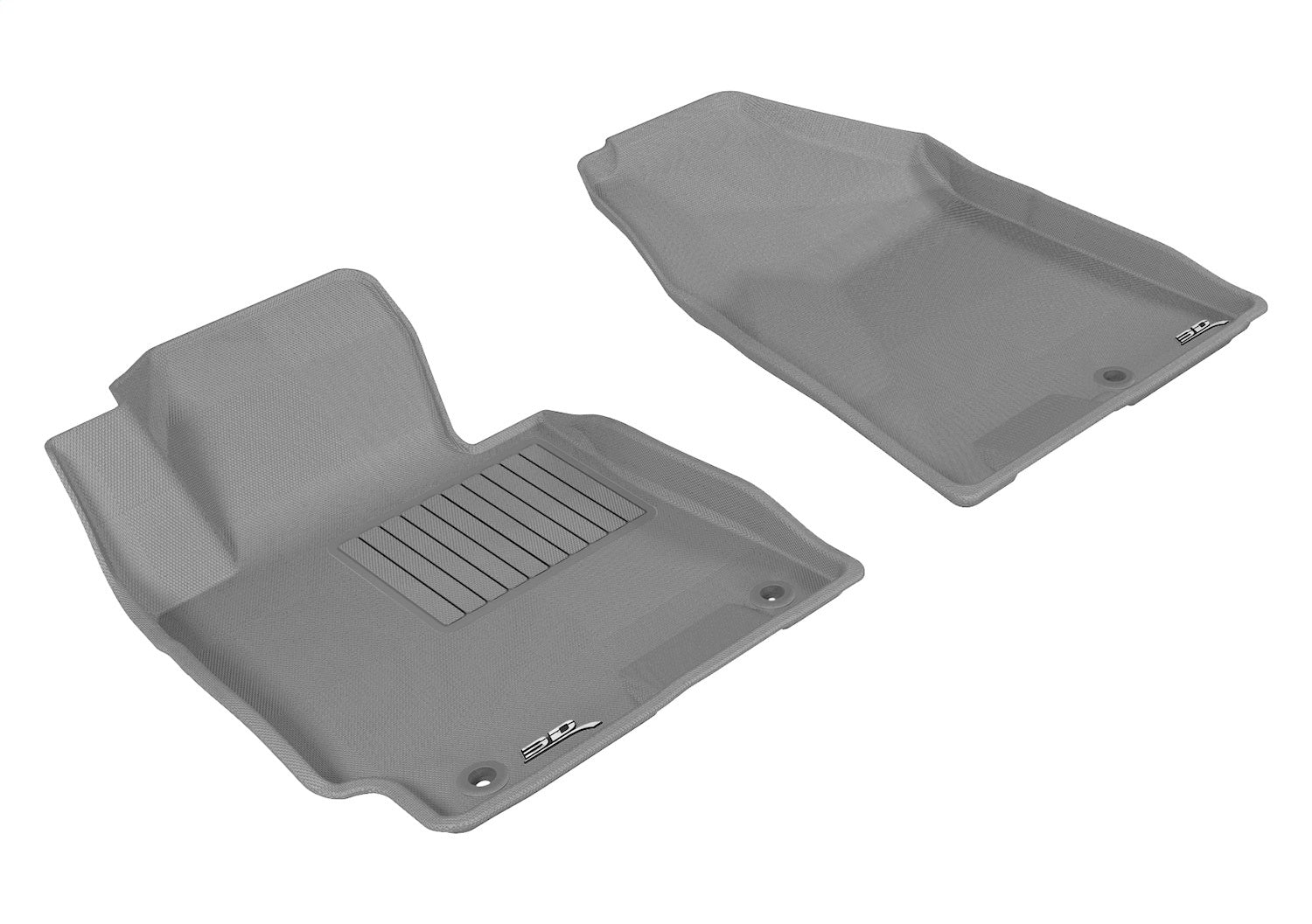 3D MAXpider L1KA01711501 KAGU Floor Mat; Gray; 2 pc.; Front; [Available While Supplies Last]; 3D MAXpider L1KA01711501