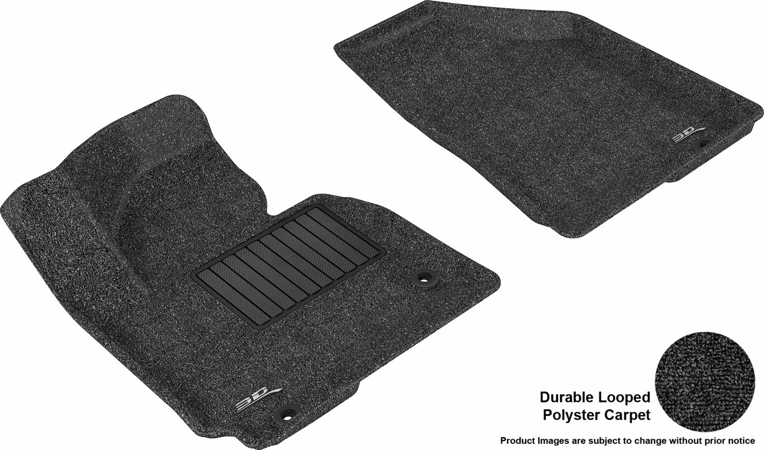 3D MAXpider L1KA02612209 CLASSIC Floor Mat; Black; 2 pc.; Front; [Available While Supplies Last]; 3D MAXpider L1KA02612209