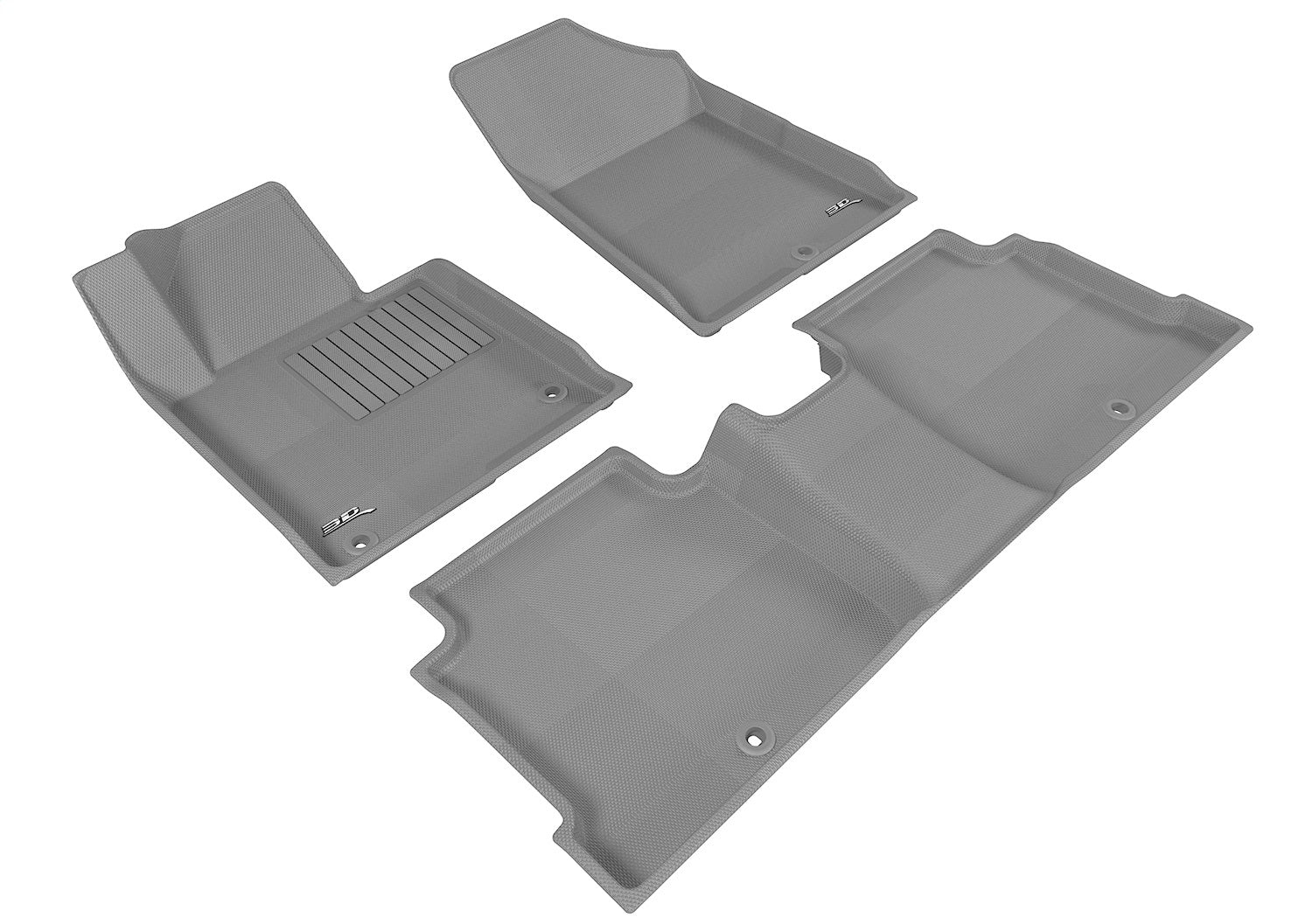 3D MAXpider L1KA03901501 KAGU Floor Mat; Gray; 3 pc.; 2 pc. Front Row; 1 pc. 2nd Row; 3D MAXpider L1KA03901501