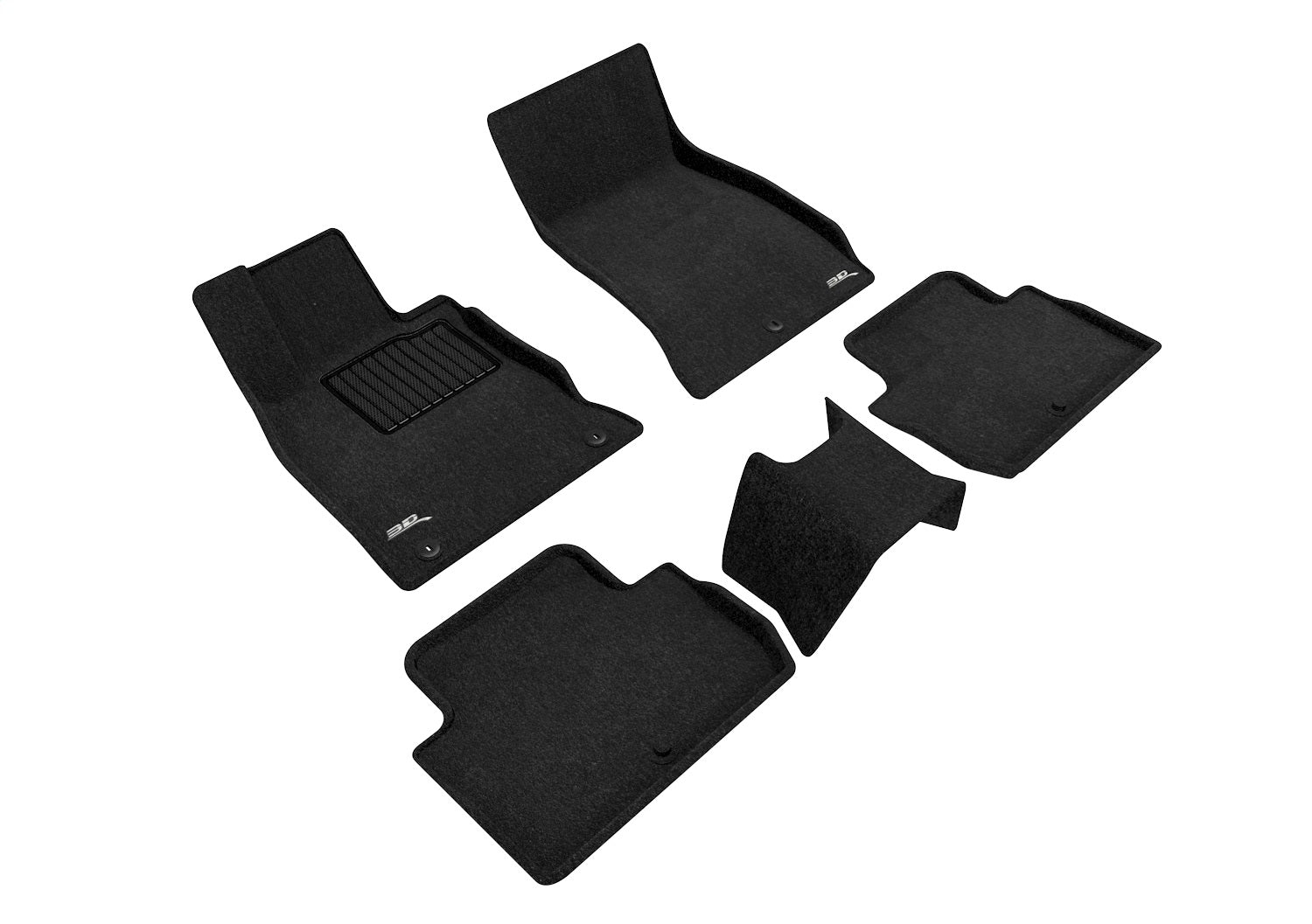 3D MAXpider L1KA04604709 ELEGANT Floor Mat; 5 pc.; 1st/2nd Row; Front and Rear; Black; 3D MAXpider L1KA04604709