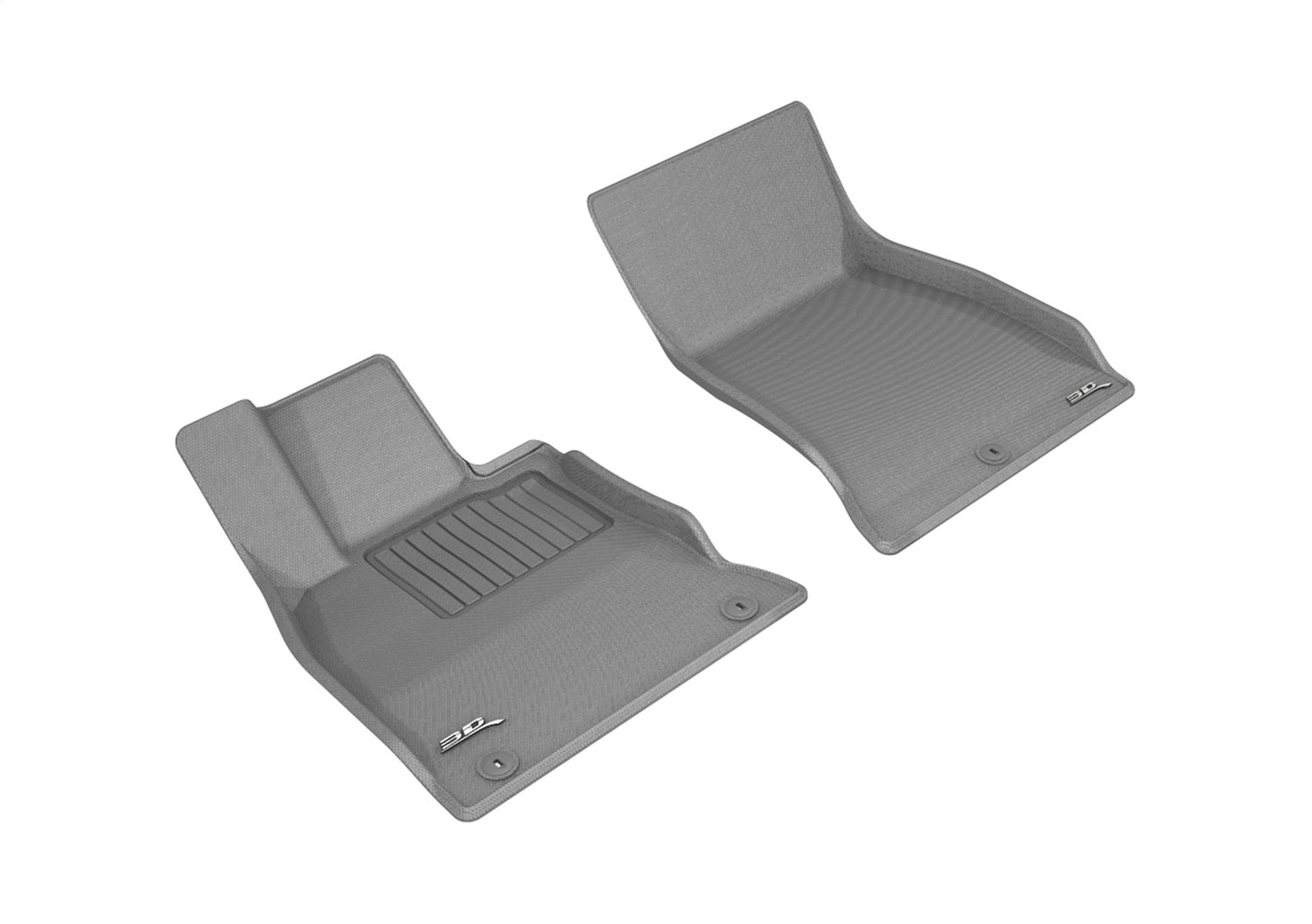 3D MAXpider L1KA04611501 KAGU Floor Mat; Gray; 2 pc.; Front; 3D MAXpider L1KA04611501