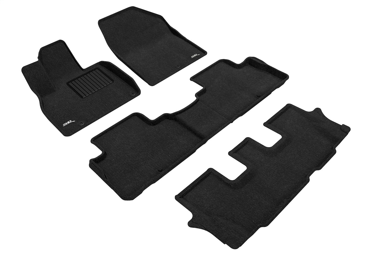 3D MAXpider L1KA05204709 ELEGANT Floor Mat; 4 pc.; Front Rear and Third Row; Black; 3D MAXpider L1KA05204709