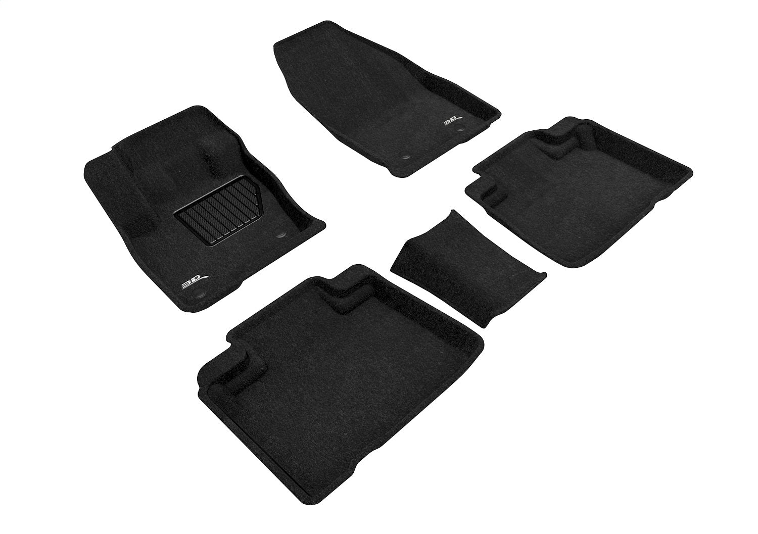 3D MAXpider L1LC00804709 ELEGANT Floor Mat; 5 pc.; 1st/2nd Row; Front and Rear; Black; 3D MAXpider L1LC00804709