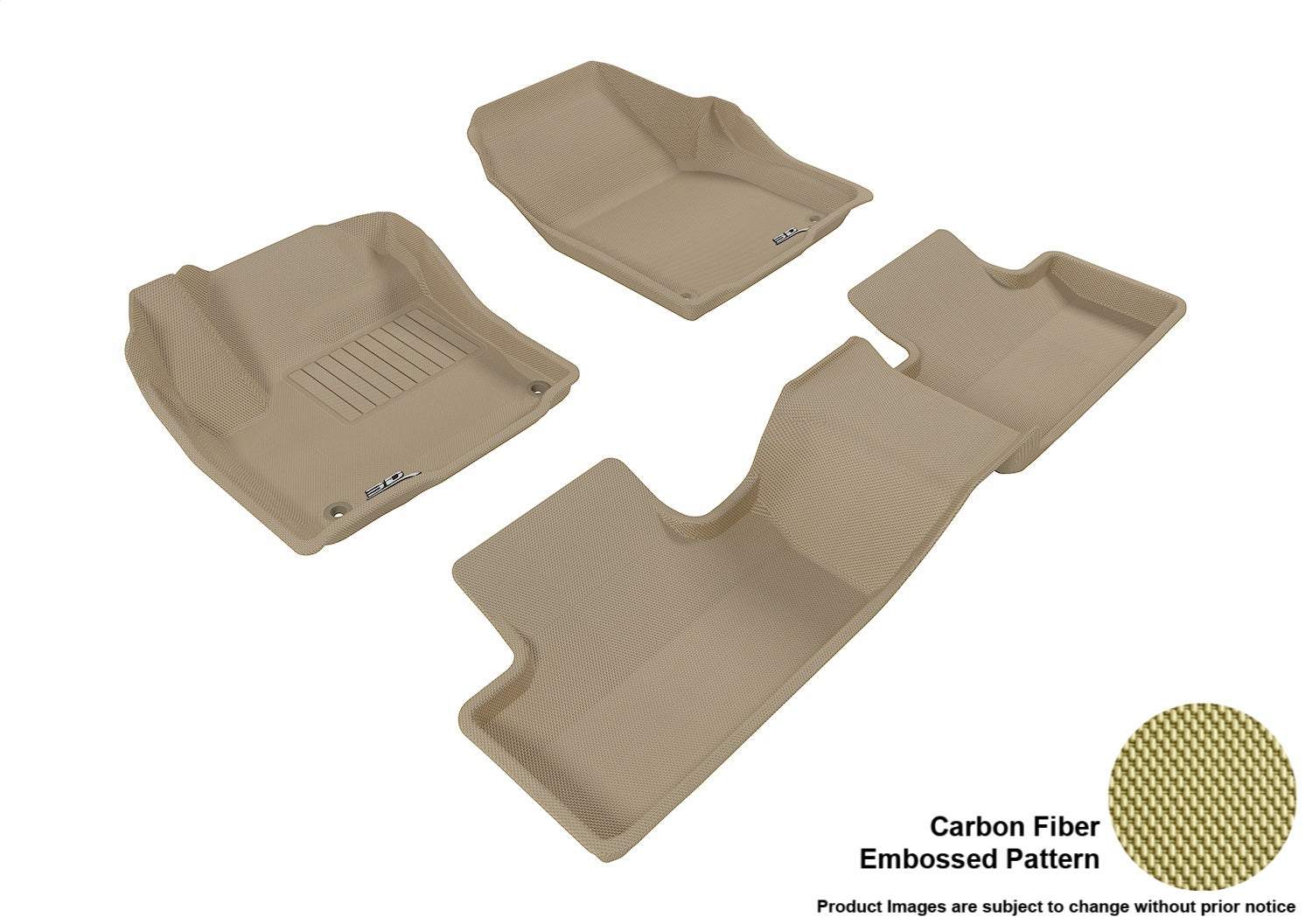 3D MAXpider L1LR00601502 KAGU Floor Mat; Tan; 4 pc.; Front and Rear; [Available While Supplies Last]; 3D MAXpider L1LR00601502