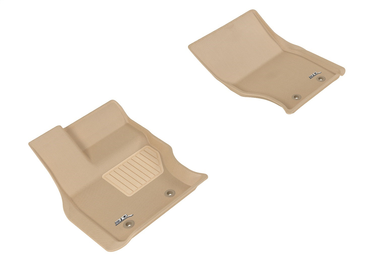 3D MAXpider L1LR01011502 KAGU Floor Mat; Tan; 2 pc.; Front; 3D MAXpider L1LR01011502