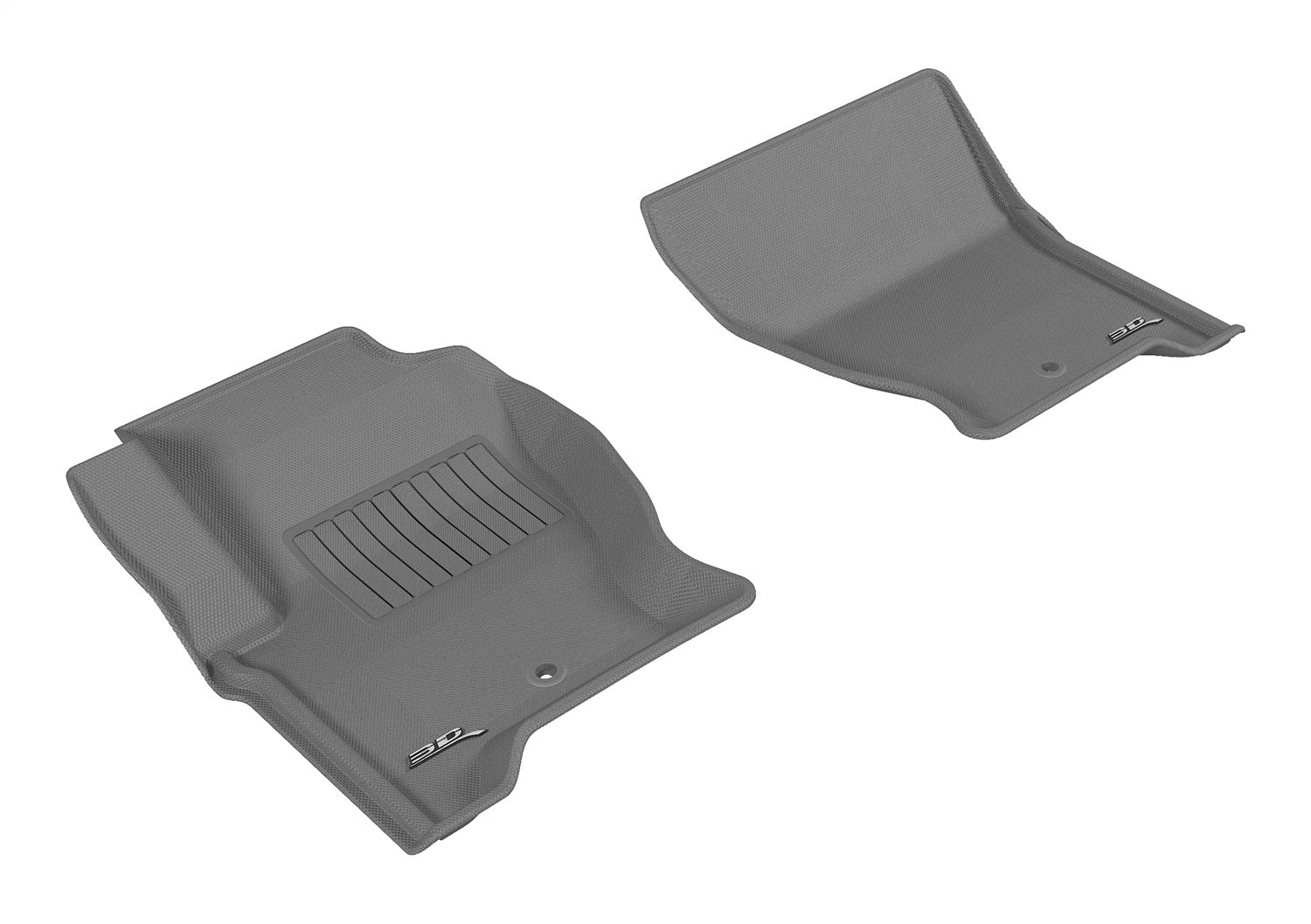 3D MAXpider L1LR01511501 KAGU Floor Mat; Gray; 2 pc.; Front; [Available While Supplies Last]; 3D MAXpider L1LR01511501