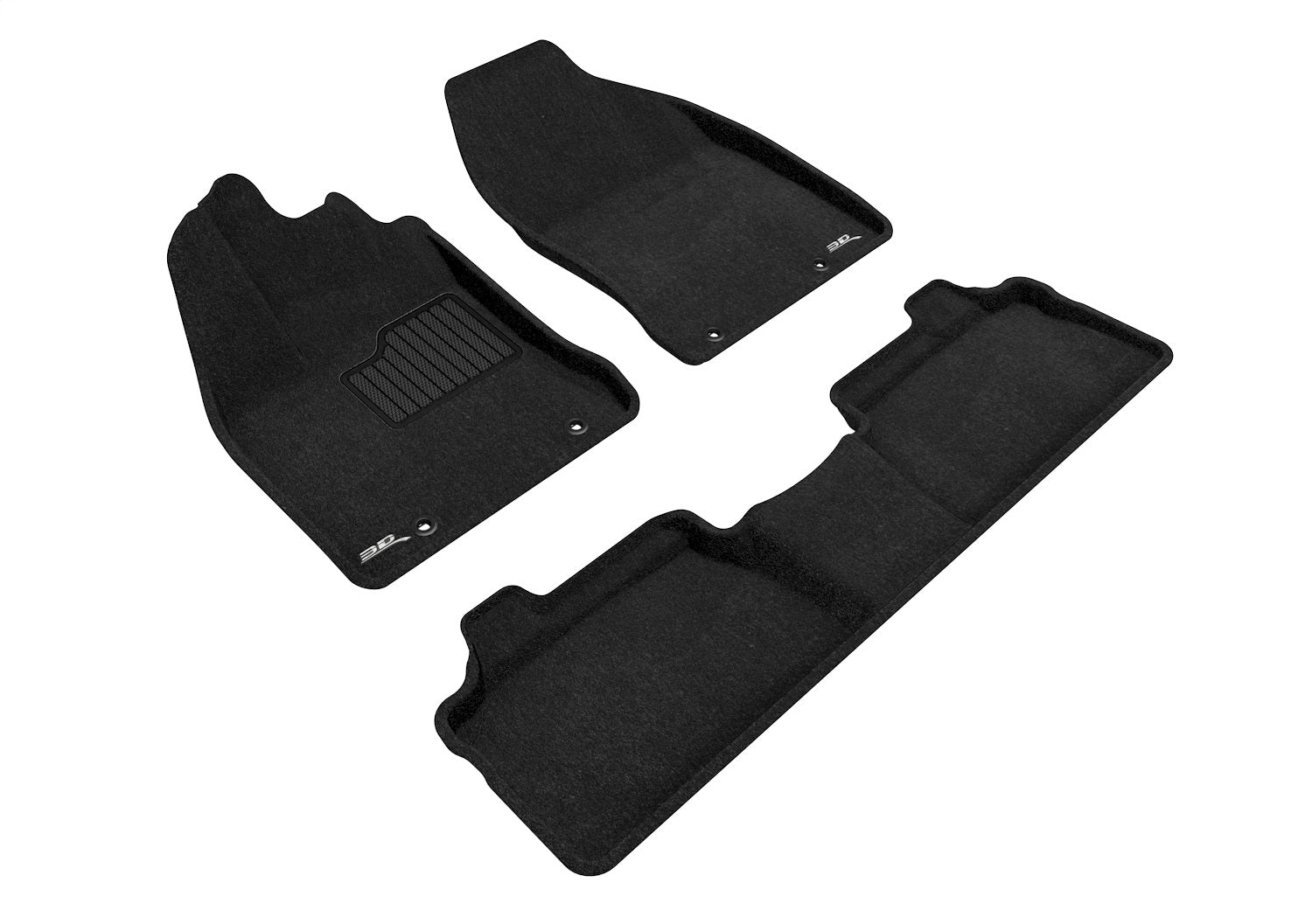 3D MAXpider L1LX02204709 ELEGANT Floor Mat; 3 pc.; 1st/2nd Row; Front and Rear; Black; 3D MAXpider L1LX02204709
