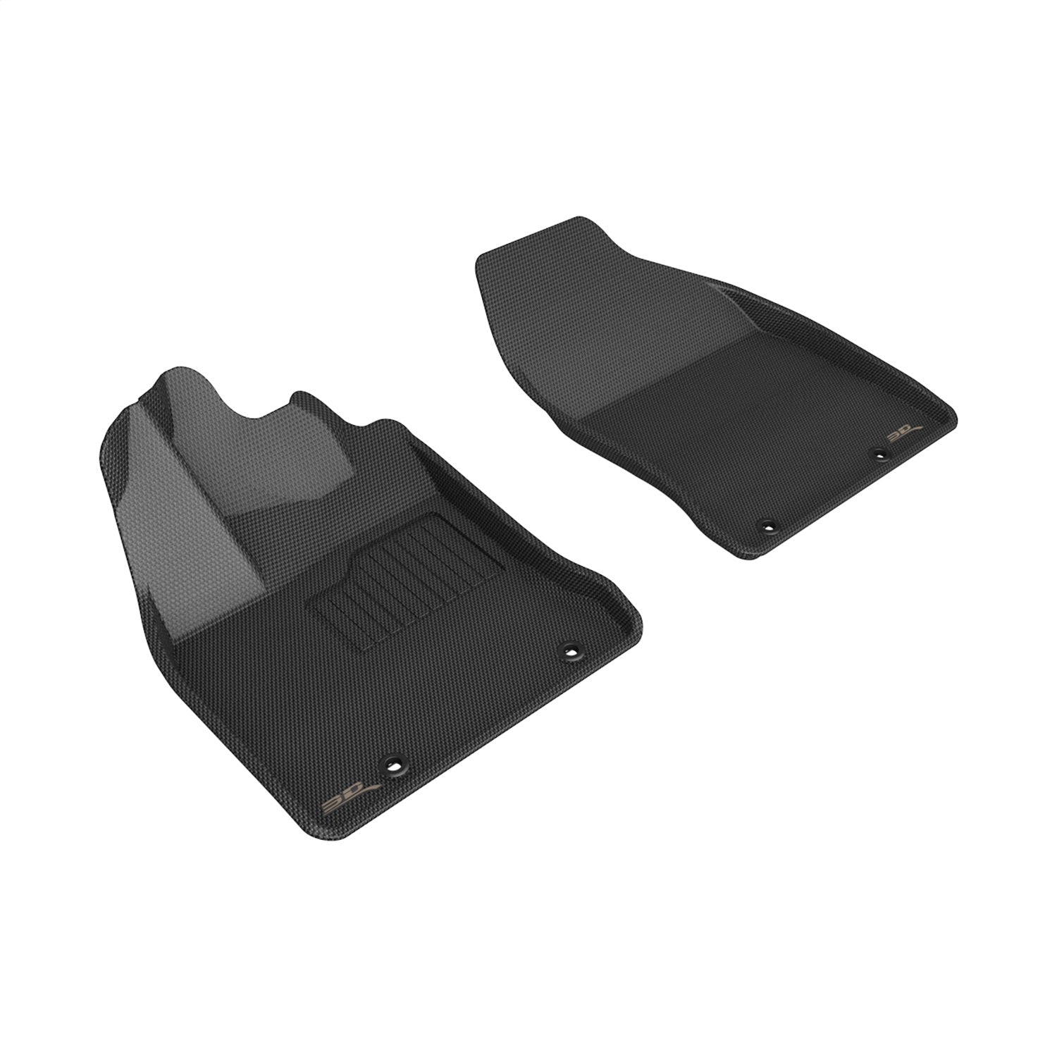 3D MAXpider L1LX02211509 KAGU Floor Mat; Black; 2 pc.; Front; 3D MAXpider L1LX02211509