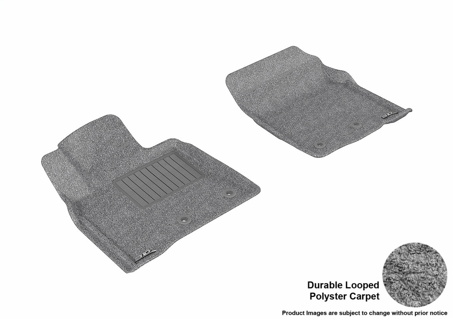 3D MAXpider L1LX03712201 CLASSIC Floor Mat; Gray; 2 pc.; Front; Hook; [Available While Supplies Last]; 3D MAXpider L1LX03712201