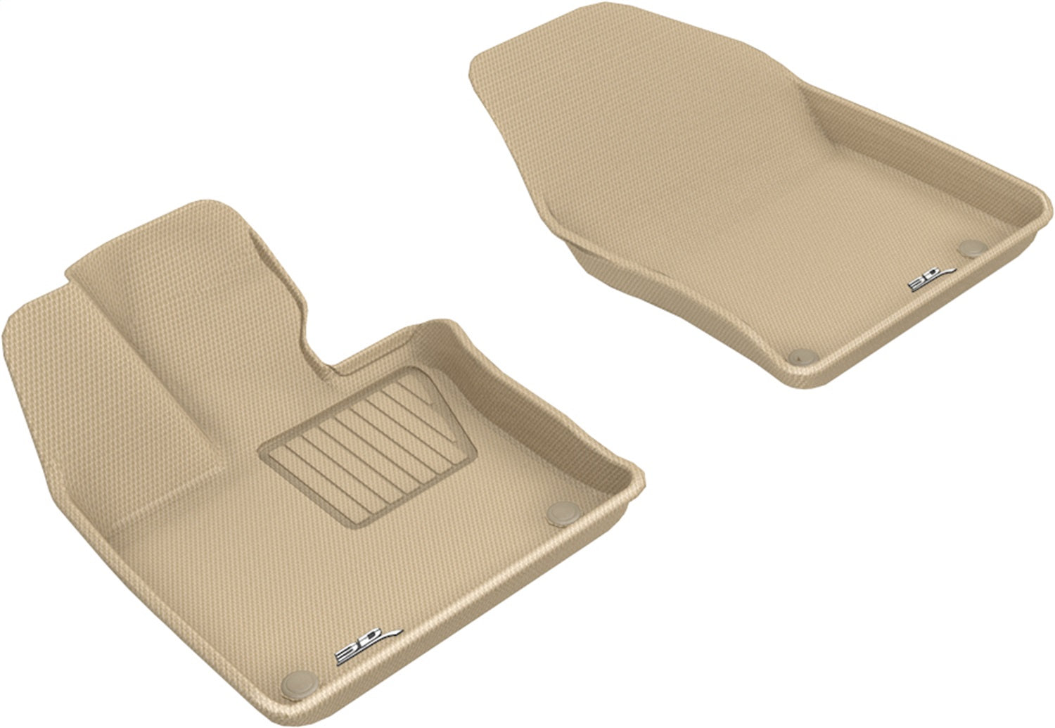 3D MAXpider L1LX06611502 KAGU Floor Mat; Tan; 2 pc.; Front; 3D MAXpider L1LX06611502