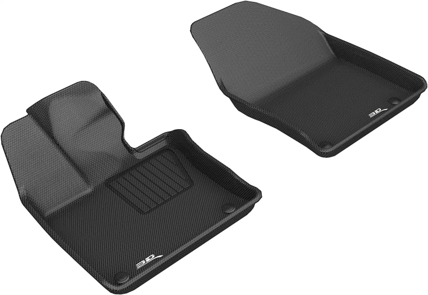 3D MAXpider L1LX06611509 KAGU Floor Mat; Black; 2 pc.; Front; 3D MAXpider L1LX06611509