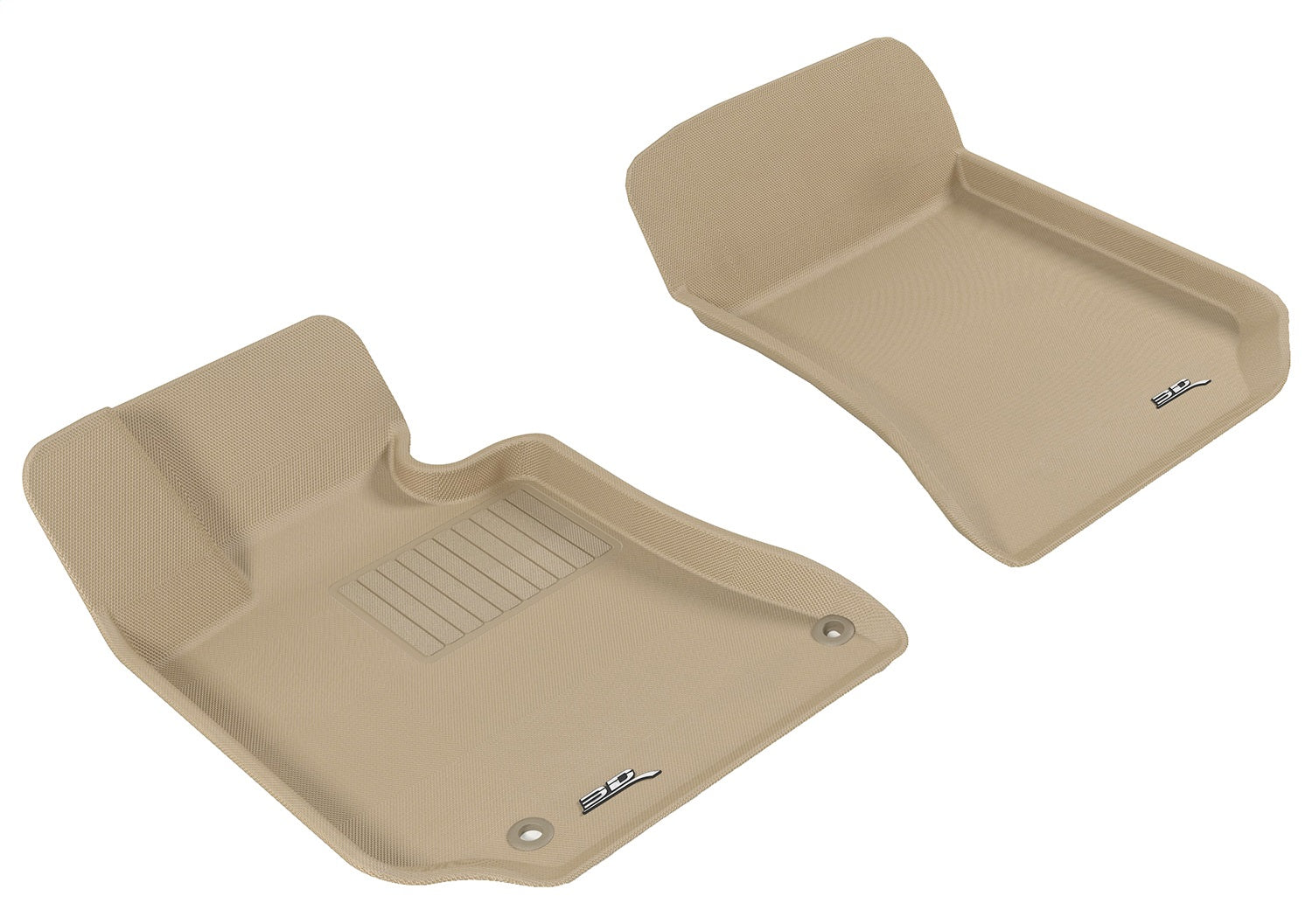 3D MAXpider L1MB05711502 KAGU Floor Mat; Tan; 2 pc.; Front; [Available While Supplies Last]; 3D MAXpider L1MB05711502