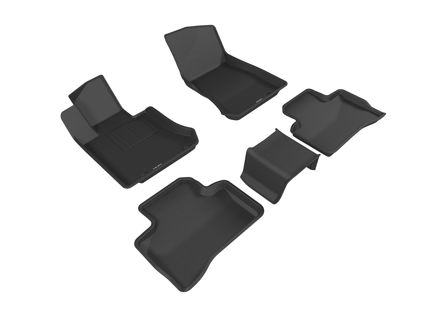 3D MAXpider L1MB07901509 KAGU Floor Mat; Black; 5 pc.; 2 pc. Front Row; 3 pc. 2nd Row; 3D MAXpider L1MB07901509
