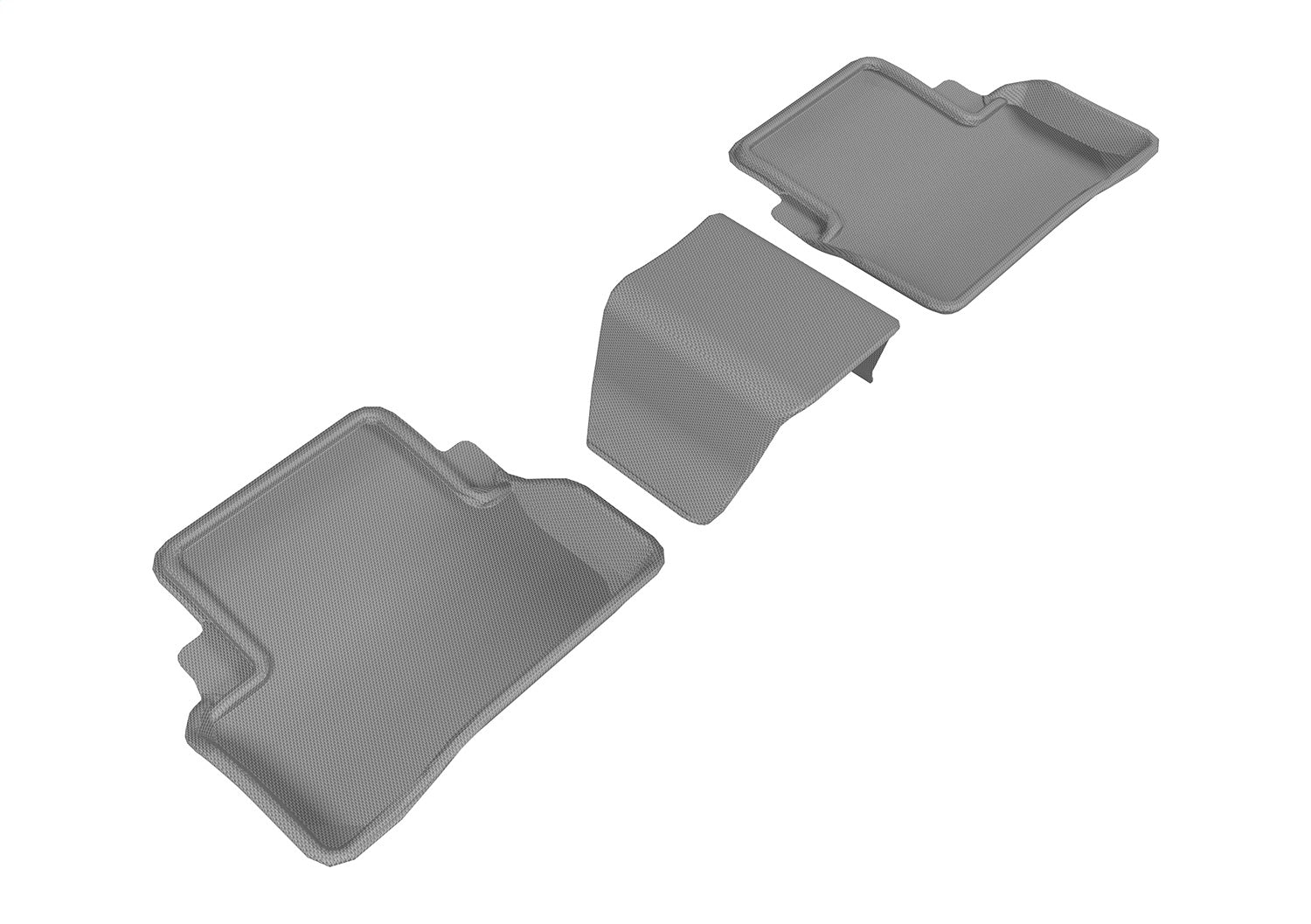 3D MAXpider L1MB08821501 KAGU Floor Mat; Gray; 3 pc.; 2nd Row; [Available While Supplies Last]; 3D MAXpider L1MB08821501