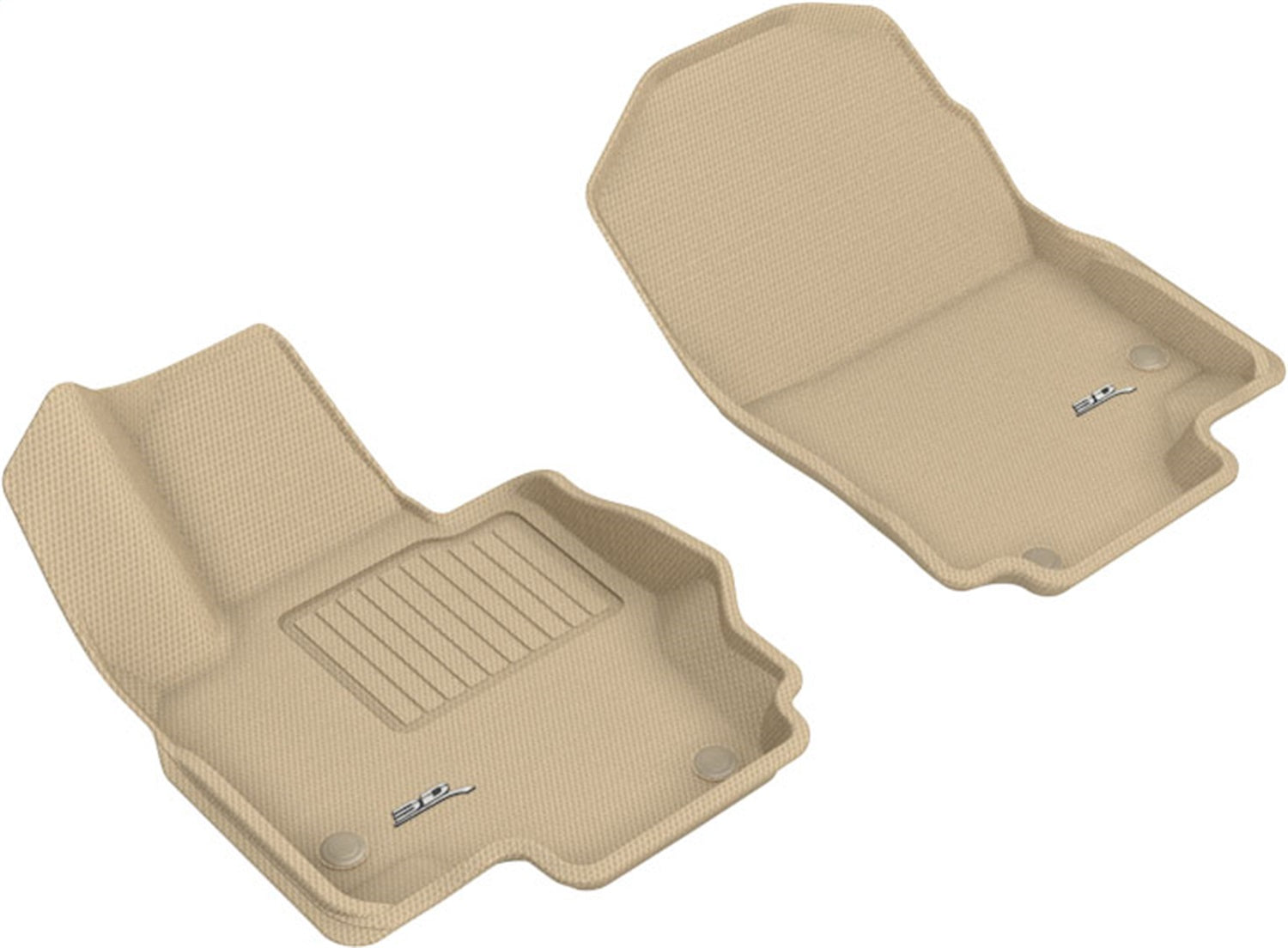 3D MAXpider L1MB11811502 KAGU Floor Mat; Tan; 2 pc.; Front; 3D MAXpider L1MB11811502