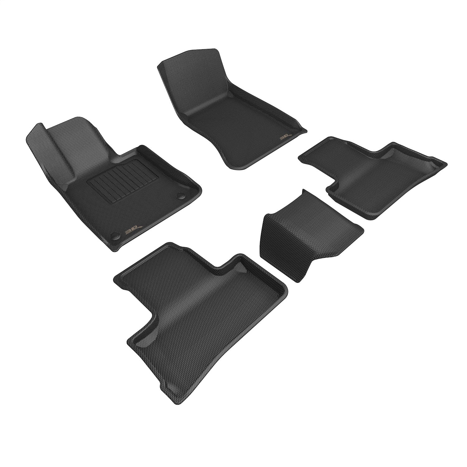 3D MAXpider L1MB17801509 KAGU Floor Mat; Black; 5 pc.; 2 pc. Front Row; 3 pc. 2nd Row; 3D MAXpider L1MB17801509
