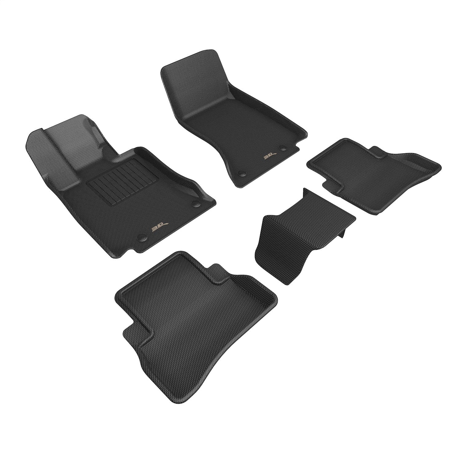 3D MAXpider L1MB19101509 KAGU Floor Mat; Black; 5 pc.; 2 pc. Front Row; 3 pc. 2nd Row; 3D MAXpider L1MB19101509
