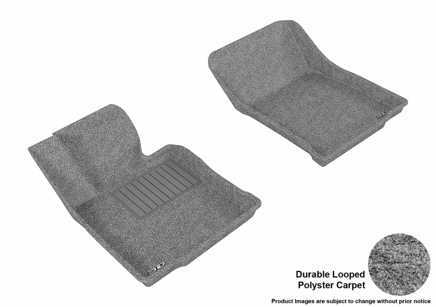 3D MAXpider L1MN00612201 CLASSIC Floor Mat; Gray; 2 pc.; Front; [Available While Supplies Last]; 3D MAXpider L1MN00612201