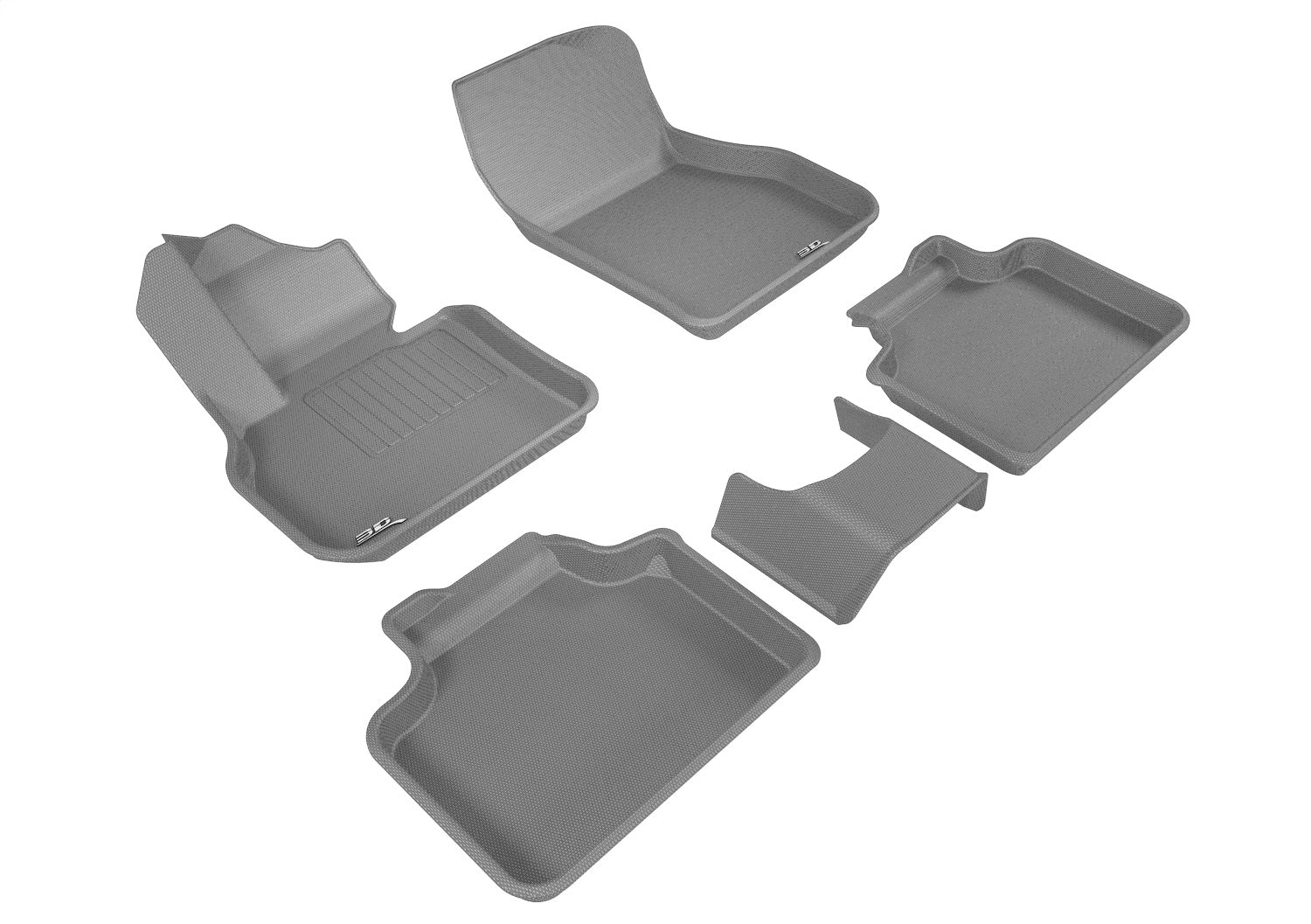 3D MAXpider L1MN01801501 KAGU Floor Mat; Gray; 5 pc.; 2 pc. Front Row; 3 pc. Rear; 3D MAXpider L1MN01801501