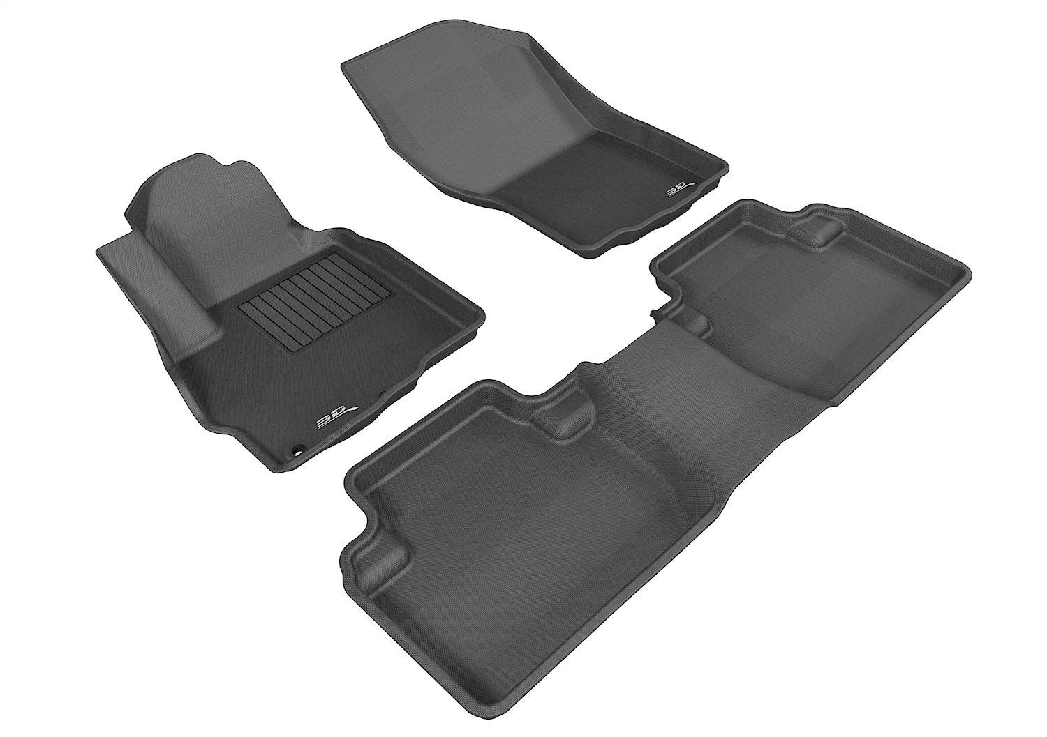 3D MAXpider L1MT01001509 KAGU Floor Mat; Black; 3 pc.; 2 pc. Front Row; 1 pc. 2nd Row; 3D MAXpider L1MT01001509