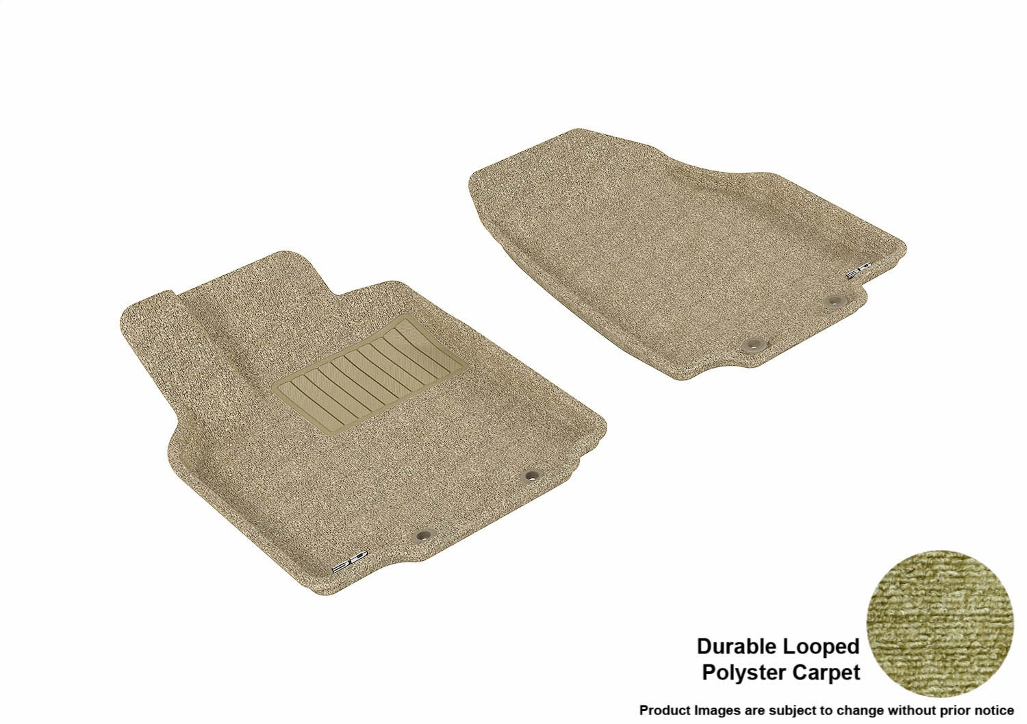 3D MAXpider L1MZ01712202 CLASSIC Floor Mat; Tan; 2 pc.; Front; [Available While Supplies Last]; 3D MAXpider L1MZ01712202