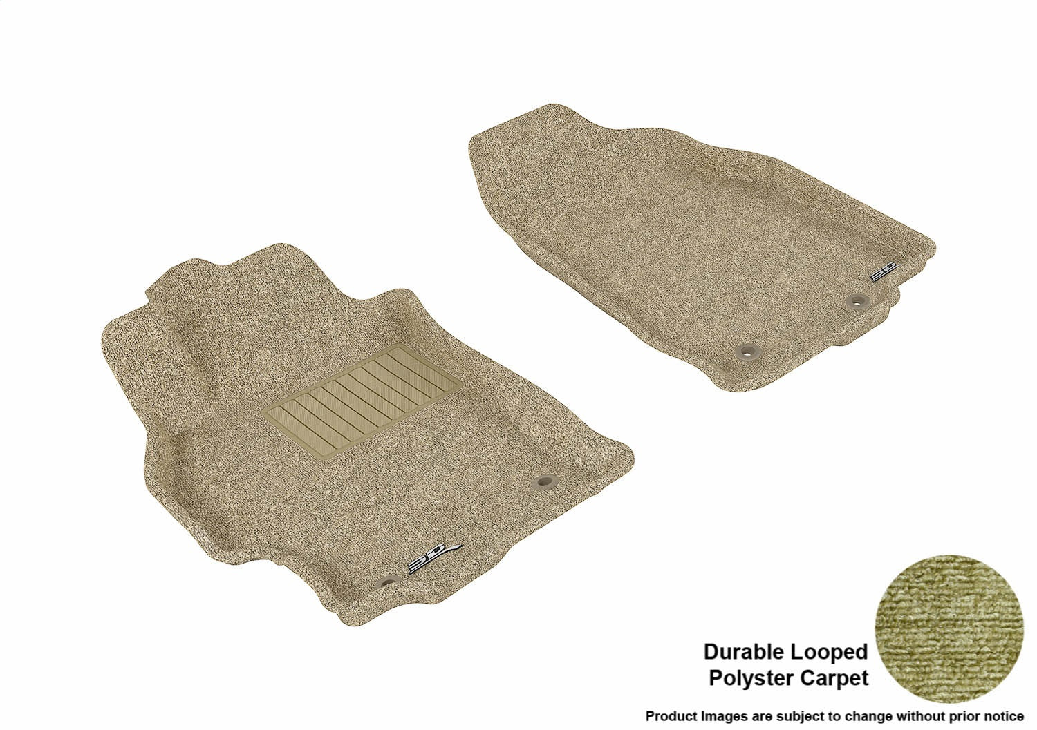 3D MAXpider L1MZ04512202 CLASSIC Floor Mat; Tan; 2 pc.; Front; [Available While Supplies Last]; 3D MAXpider L1MZ04512202