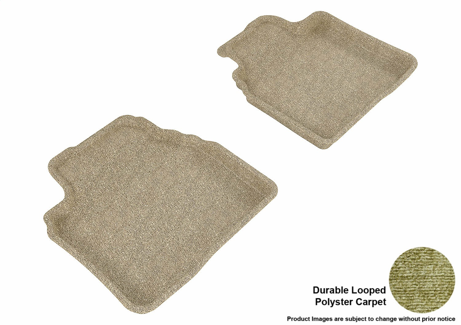 3D MAXpider L1MZ04522202 CLASSIC Floor Mat; Tan; 2 pc.; Rear; [Available While Supplies Last]; 3D MAXpider L1MZ04522202