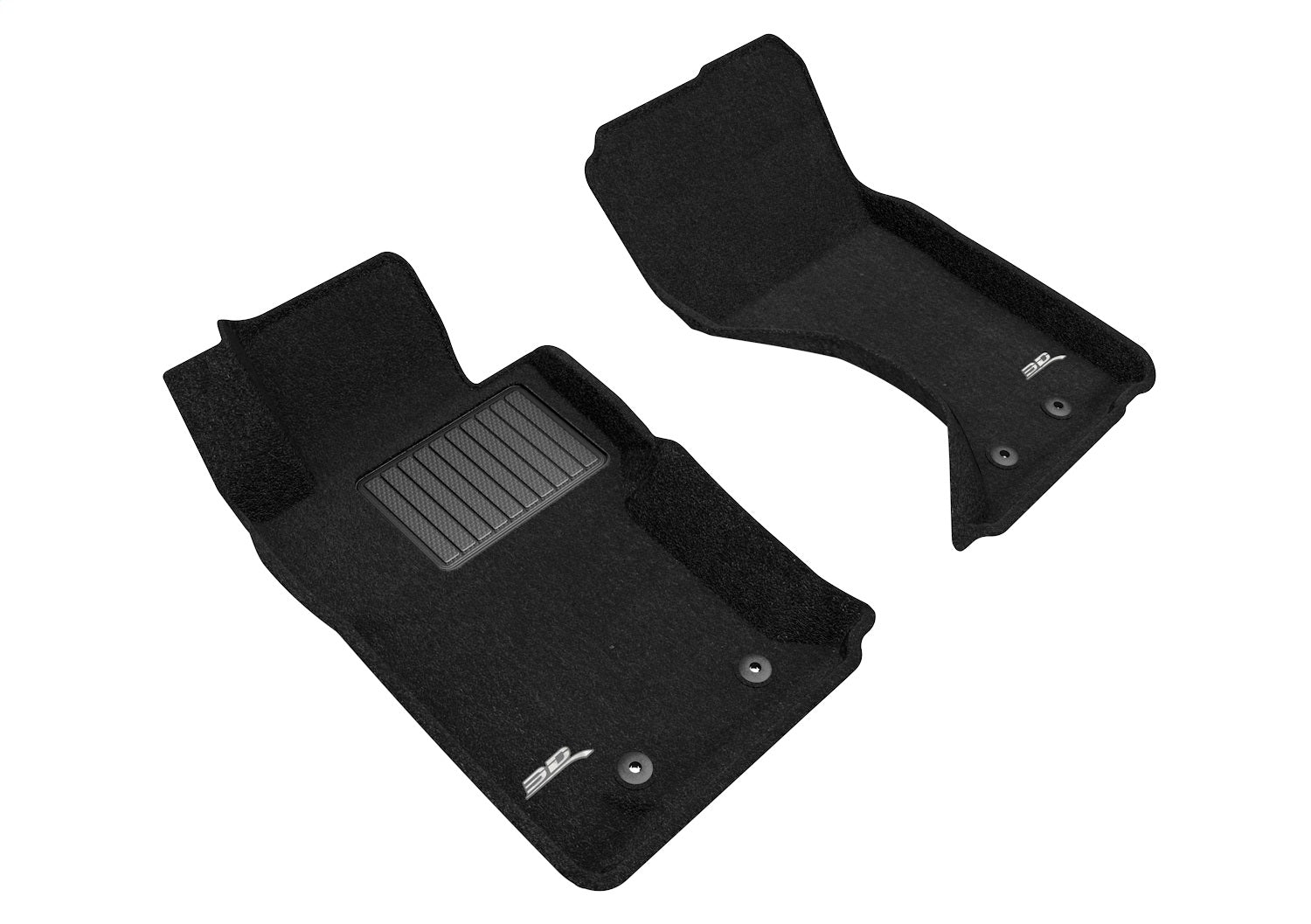 3D MAXpider L1MZ05504709 ELEGANT Floor Mat; 2 pc.; Front; Single Row Set; Black; 3D MAXpider L1MZ05504709
