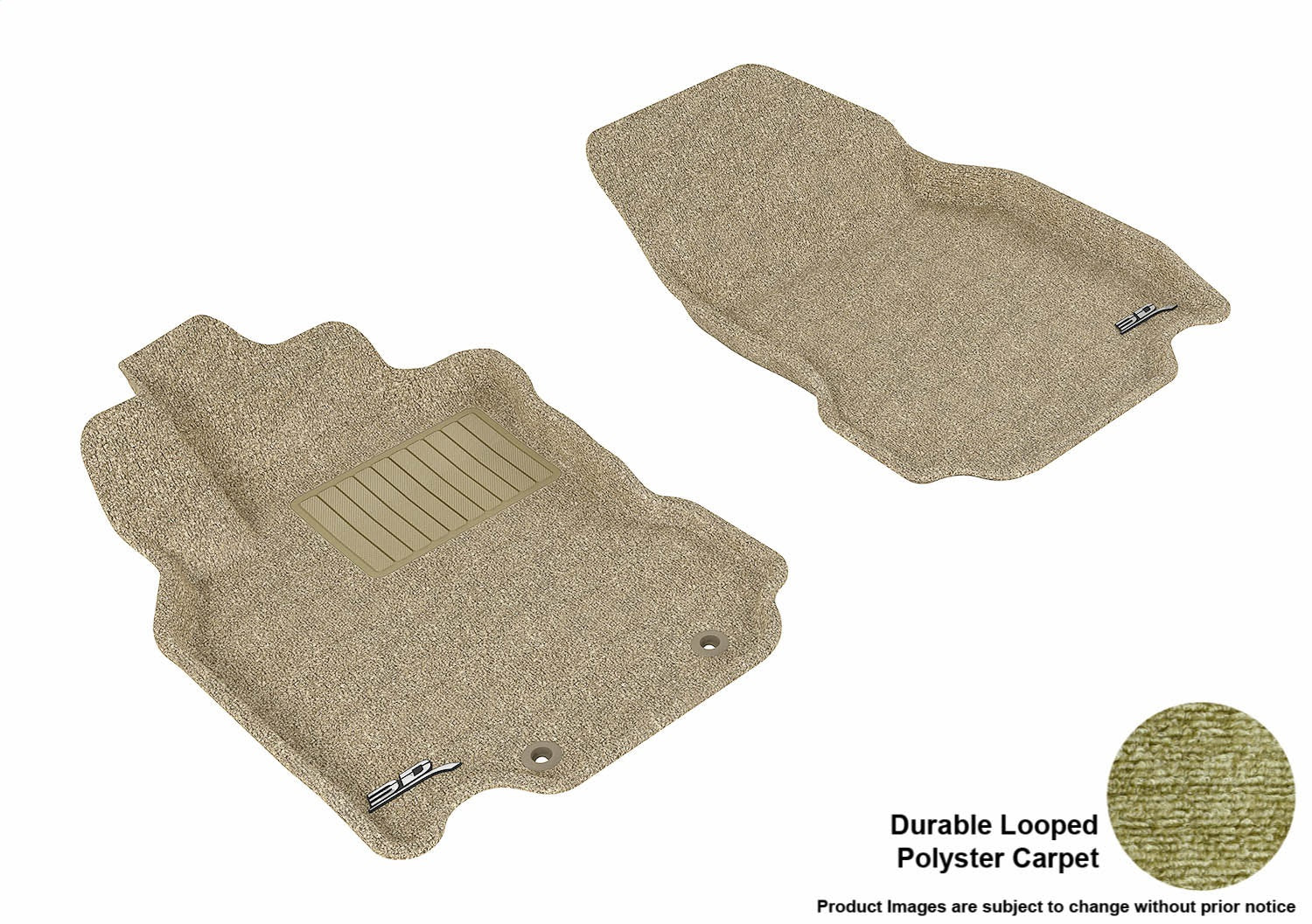 3D MAXpider L1NS02612202 CLASSIC Floor Mat; Tan; 2 pc.; Front; [Available While Supplies Last]; 3D MAXpider L1NS02612202