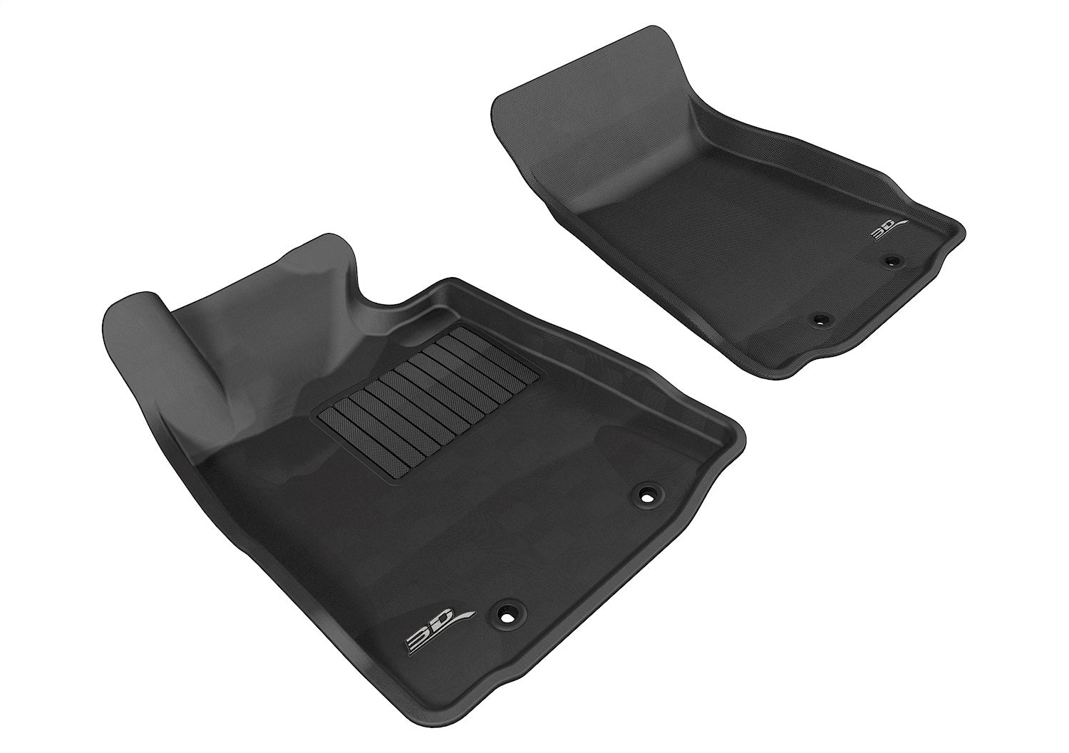 3D MAXpider L1NS03811509 KAGU Floor Mat; Black; 2 pc.; Front; 3D MAXpider L1NS03811509