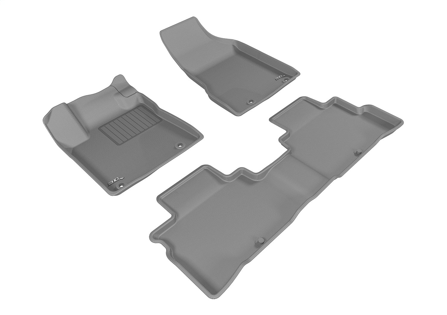 3D MAXpider L1NS08301501 KAGU Floor Mat; Gray; 3 pc.; 2 pc. Front Row; 1 pc. 2nd Row; 3D MAXpider L1NS08301501