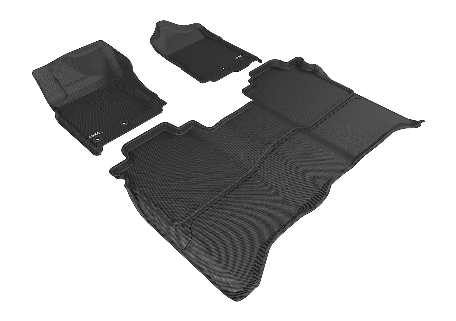 3D MAXpider L1NS08401509 KAGU Floor Mat; Black; 3 pc.; 2 pc. Front Row; 1 pc. 2nd Row; 3D MAXpider L1NS08401509