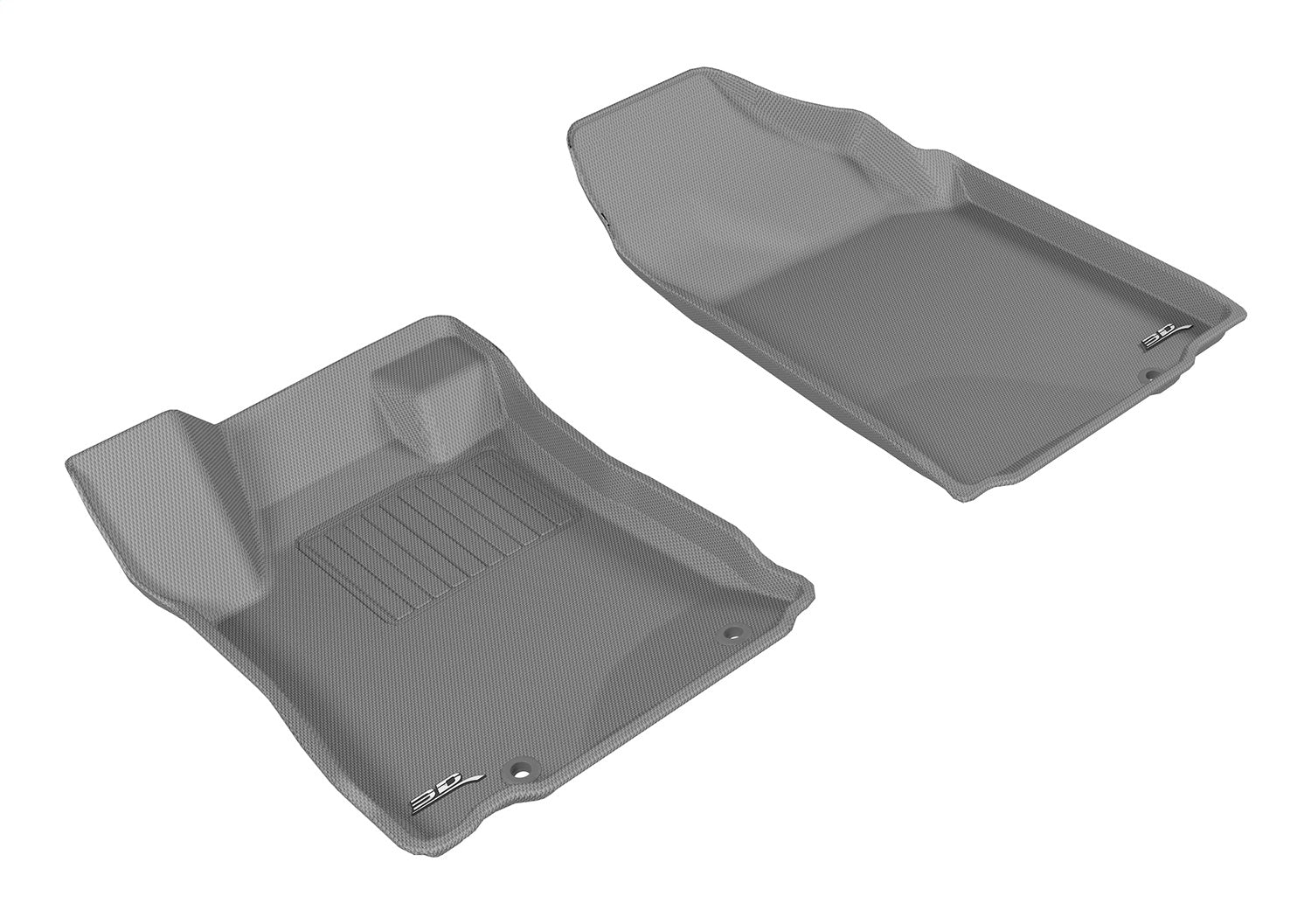 3D MAXpider L1NS09211501 KAGU Floor Mat; Gray; 2 pc.; Front; [Available While Supplies Last]; 3D MAXpider L1NS09211501