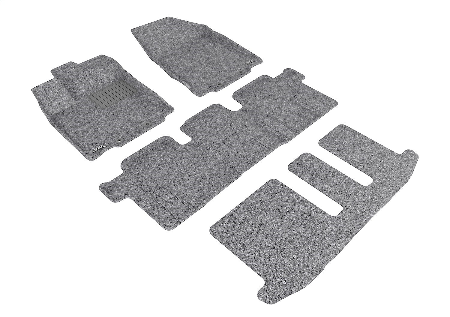 3D MAXpider L1NS10701501 KAGU Floor Mat; Gray; 4 pc.; Front Rear and Third Row; 3D MAXpider L1NS10701501