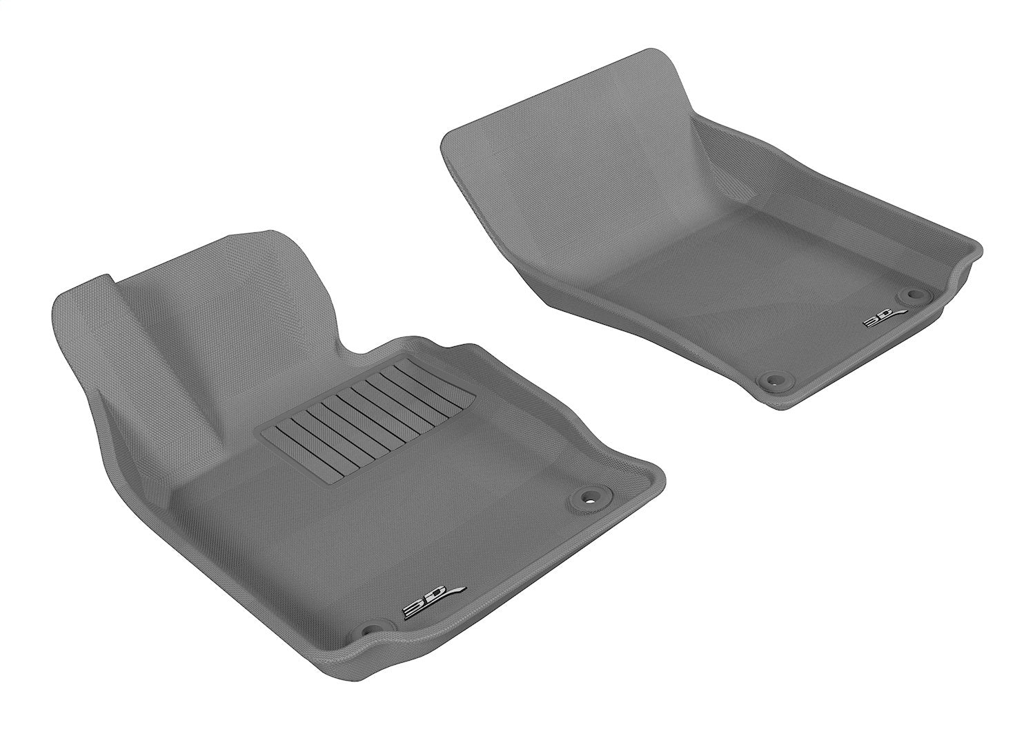 3D MAXpider L1PO00611501 KAGU Floor Mat; Gray; 2 pc.; Front; 3D MAXpider L1PO00611501