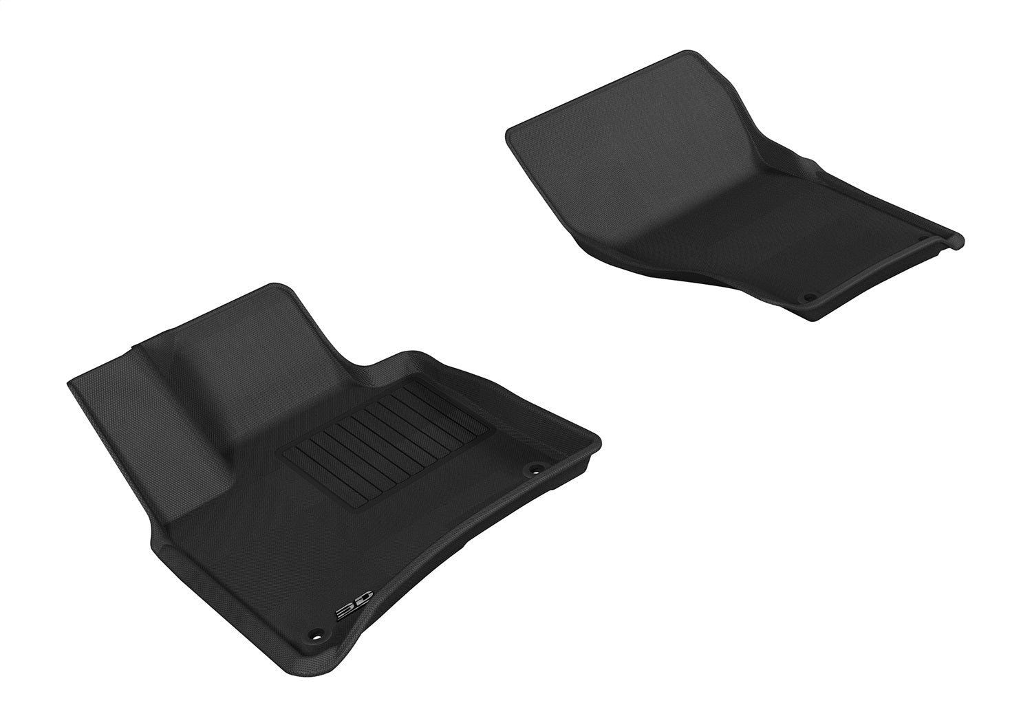 3D MAXpider L1PO01011501 KAGU Floor Mat; Gray; 2 pc.; Front; [Available While Supplies Last]; 3D MAXpider L1PO01011501