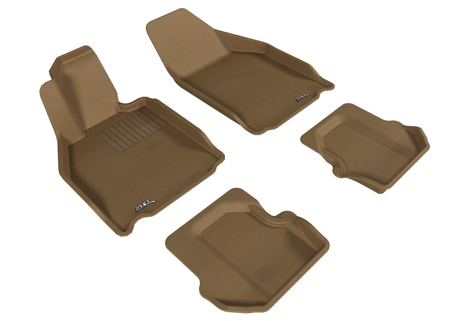 3D MAXpider L1PO01101502 KAGU Floor Mat; Tan; 4 pc.; Front and Rear; [Available While Supplies Last]; 3D MAXpider L1PO01101502